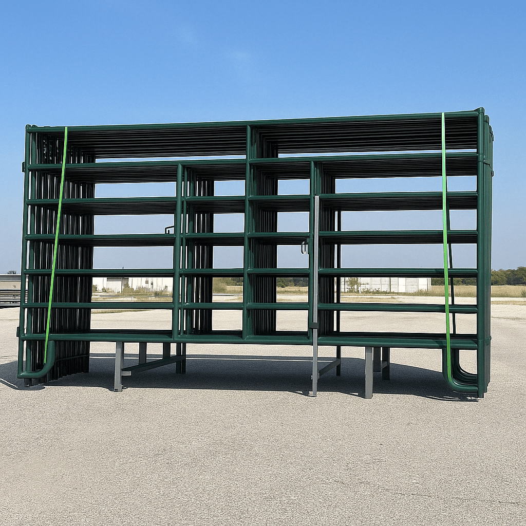 10FT & 12FT Steel Corral Panels | Livestock & Cattle Fence with Entrance Gate - Livestock Fencing Panel with 5FT x 12FT STANDARD CORRAL PANEL | Sold by Uncle Wiener's Wholesale