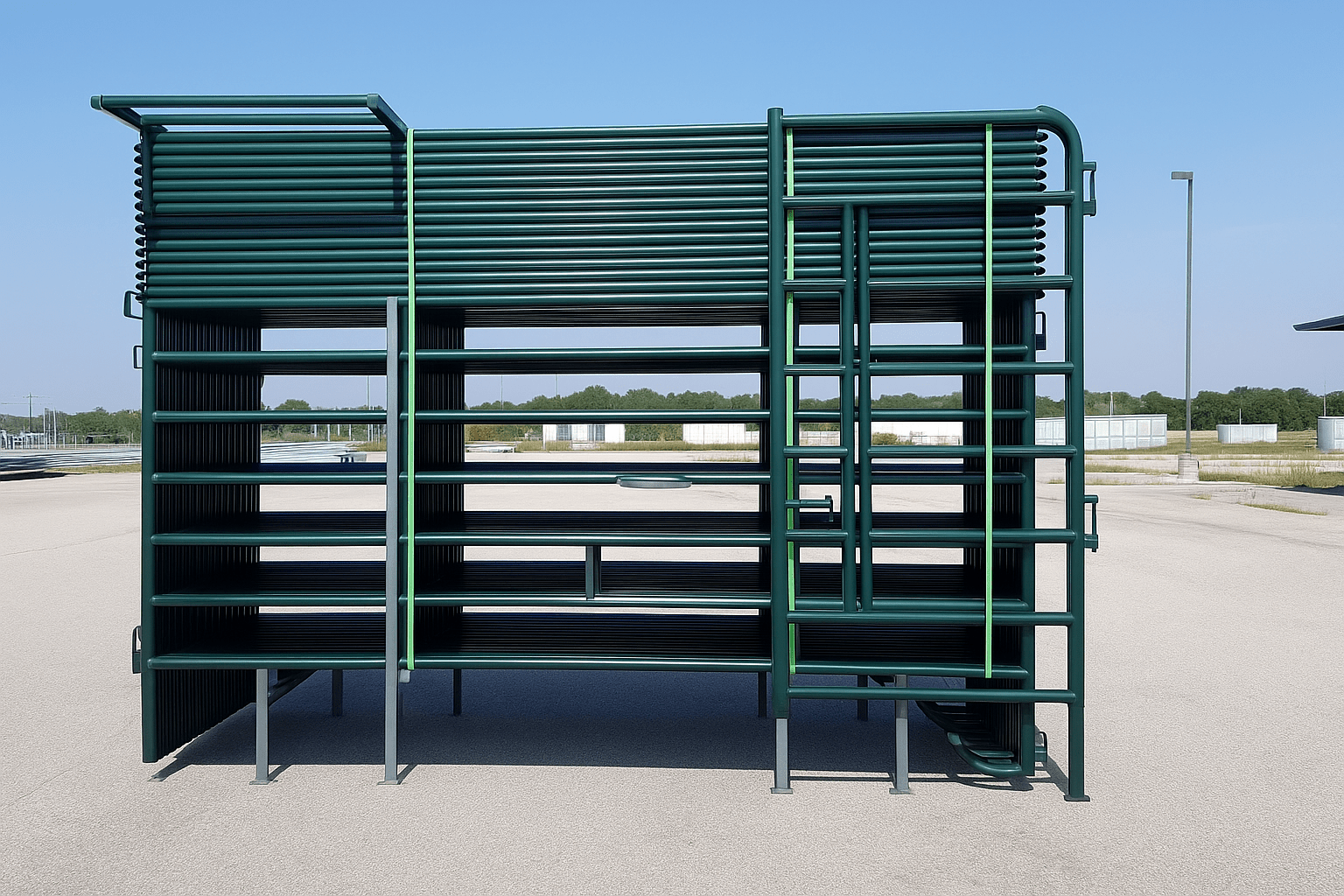10FT & 12FT Steel Corral Panels | Livestock & Cattle Fence with Entrance Gate - Livestock Fencing Panel with 5FT 6IN x 12FT ENTRANCE CORRAL PANEL | Sold by Uncle Wiener's Wholesale