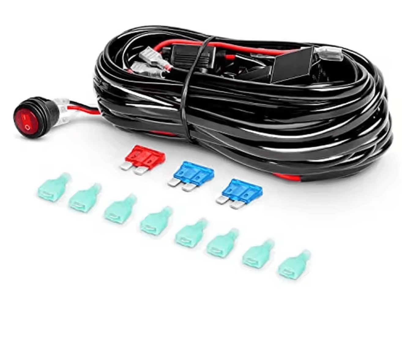 10FT LED Light Bar Wiring Harness with Rocker Switch – Dual Lamp Kit – JXWH10 - with | Sold by Uncle Wiener's Wholesale