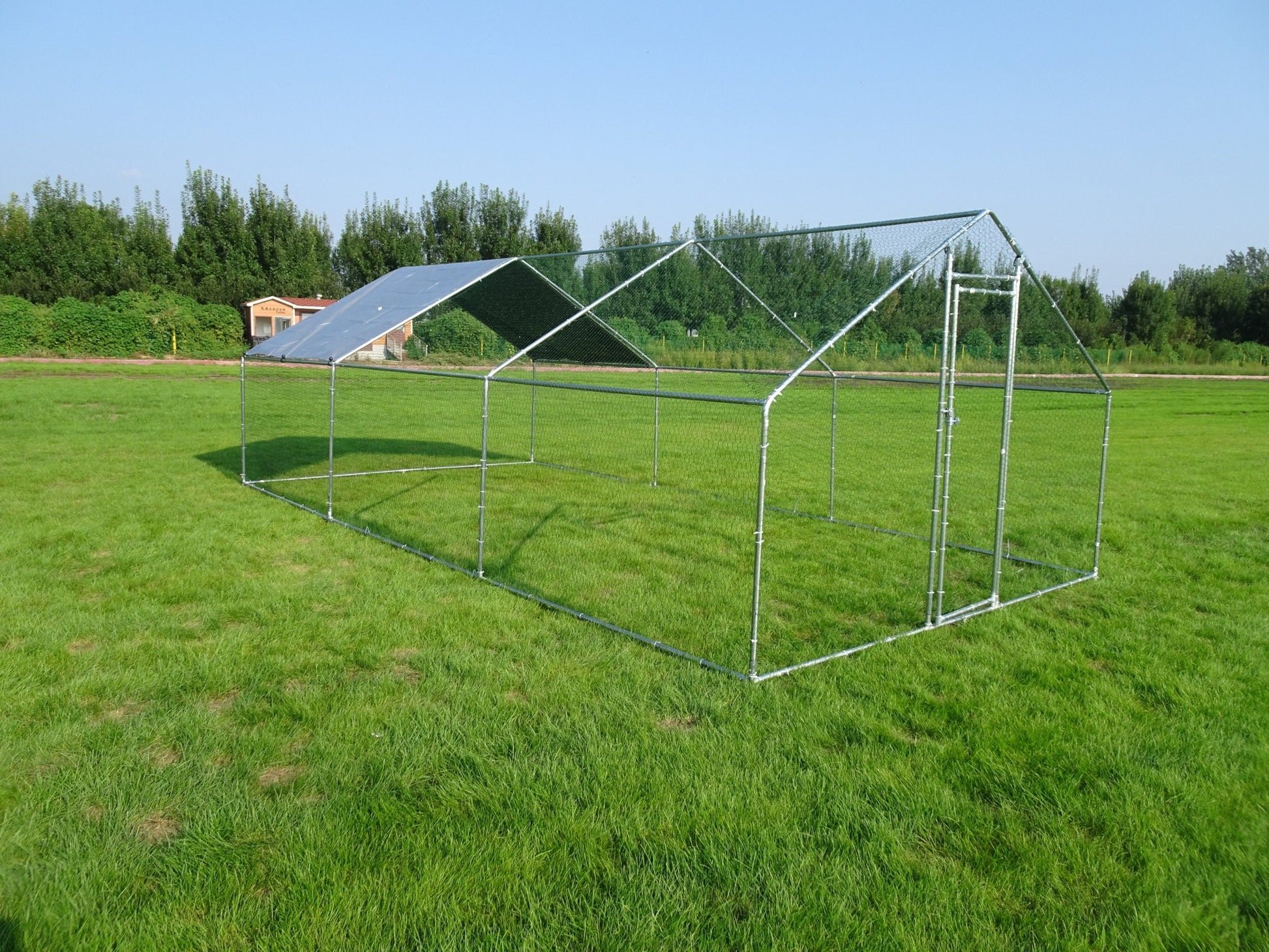 10x20 FT Dog Kennel & Chicken Run – Fenced Compound Cage with Durable Metal Frame 2010CG - Animal Enclosures with | Sold by Uncle Wiener's Wholesale