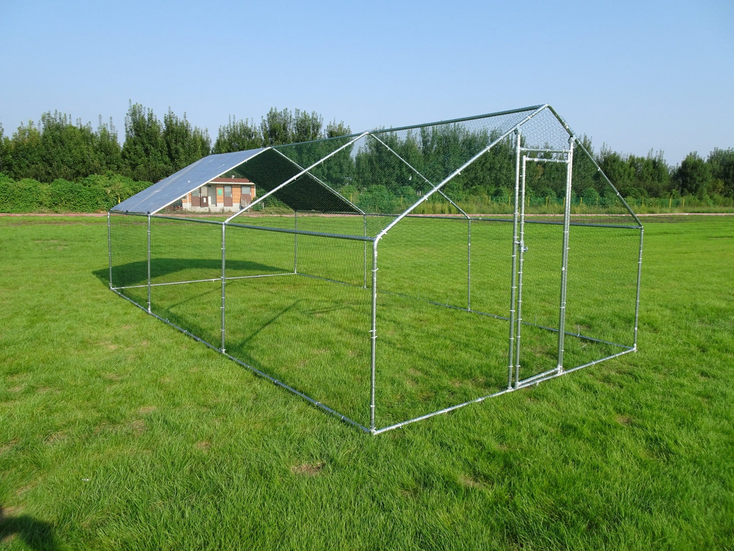 10x20 FT Dog Kennel & Chicken Run – Fenced Compound Cage with Durable Metal Frame 2010CG - Animal Enclosures with | Sold by Uncle Wiener's Wholesale