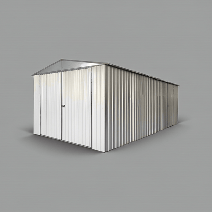 11' x 19' Metal Garage Sheds & Replacement Door Kits - Garden & Landscaping with 11x19 FT Cream Color G1119 | Sold by Uncle Wiener's Wholesale