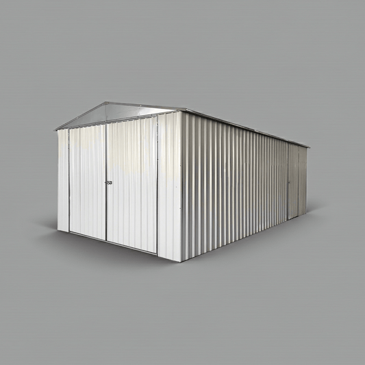 11' x 19' Metal Garage Sheds & Replacement Door Kits - Garden & Landscaping with 11x19 FT Cream Color G1119 | Sold by Uncle Wiener's Wholesale