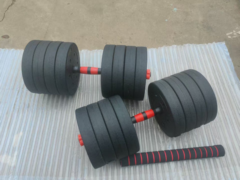 110 LB 2 - in - 1 Dumbbell & Barbell Set – Full - Body Workout Weights | Model DXYL02 - Home Gym Equipment with | Sold by Uncle Wiener's Wholesale