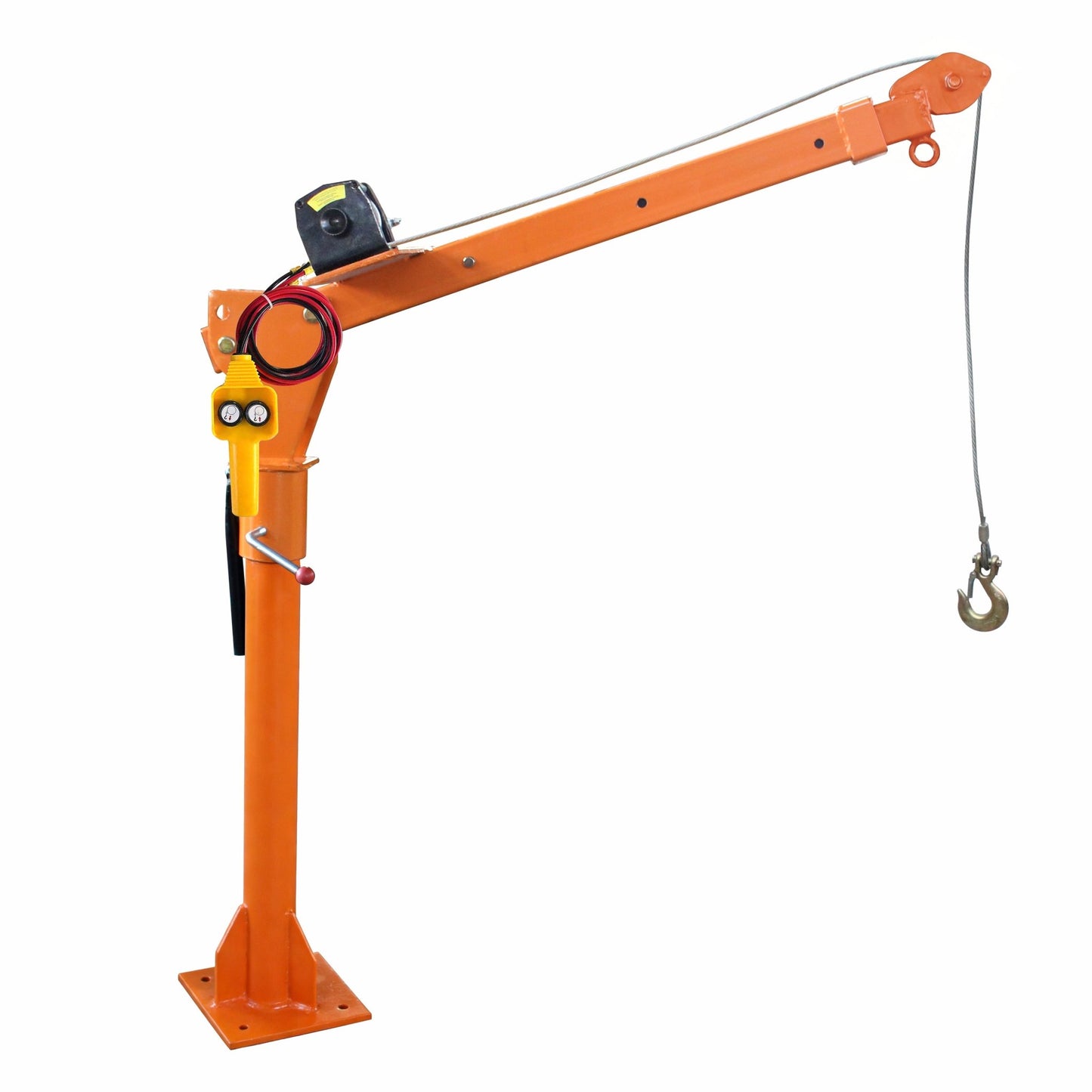1100 lb Folding Truck Mounted Jib Crane With 12V Electric Winch 500360 - with | Sold by Uncle Wiener's Wholesale