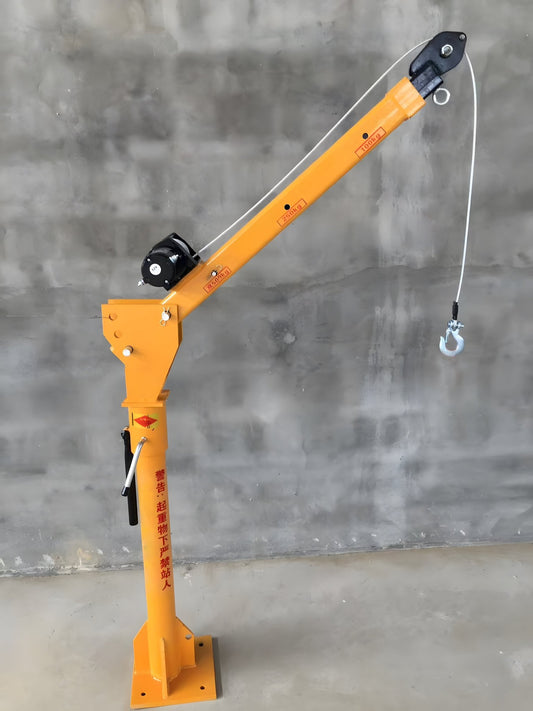 1100 lb Folding Truck Mounted Jib Crane With 12V Electric Winch 500360 - with | Sold by Uncle Wiener's Wholesale