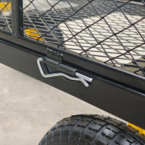 1100 lbs Capacity Garden Cart with Steel Mesh Sides &amp; 15" Pneumatic Tires – GC1380 - with | Sold by Uncle Wiener's Wholesale