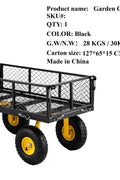1100 lbs Capacity Garden Cart with Steel Mesh Sides &amp; 15" Pneumatic Tires – GC1380 - with | Sold by Uncle Wiener's Wholesale