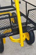1100 lbs Capacity Garden Cart with Steel Mesh Sides &amp; 15" Pneumatic Tires – GC1380 - with | Sold by Uncle Wiener's Wholesale