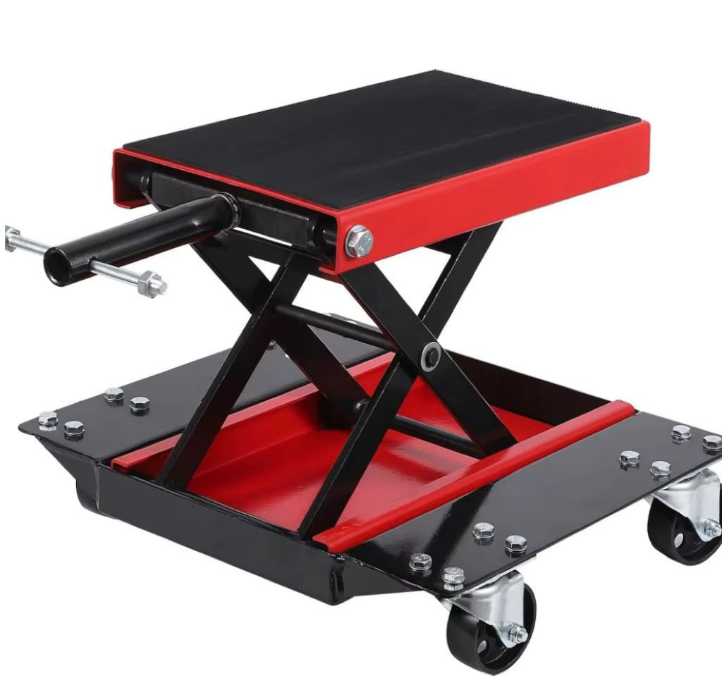 1100 LBS Motorcycle & ATV Scissor Lift Jack – Portable Center Crank Hoist with Wide Deck 250522B - with | Sold by Uncle Wiener's Wholesale