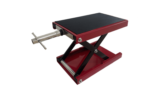 1100 LBS Motorcycle Lift ATV Scissor Jack – Wide Deck Crank Stand | Model 250522A - with | Sold by Uncle Wiener's Wholesale