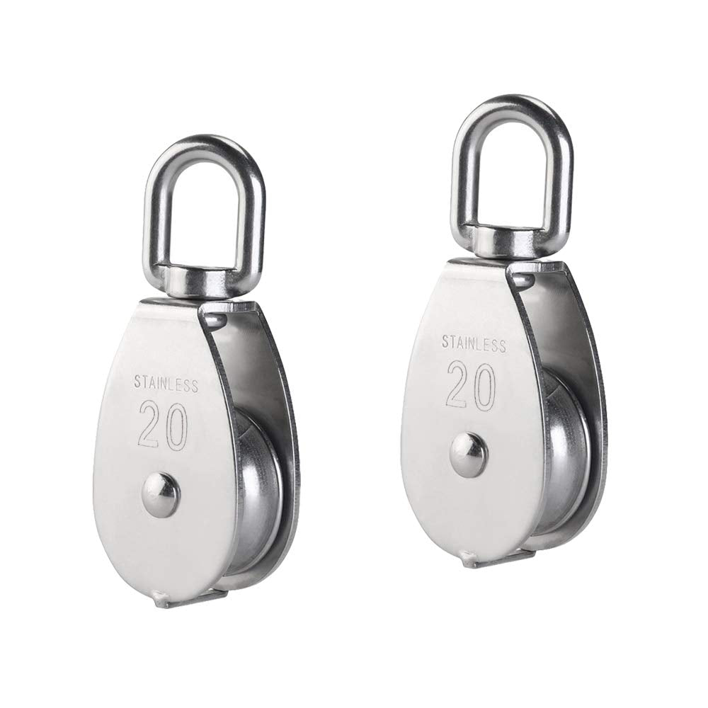 304 Stainless Steel Pulley Block Set M20 M25 M32 Single Wheel Wire Rope 113231