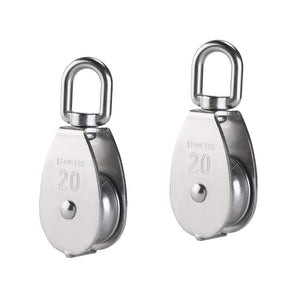 304 Stainless Steel Pulley Block Set M20 M25 M32 Single Wheel Wire Rope 113231
