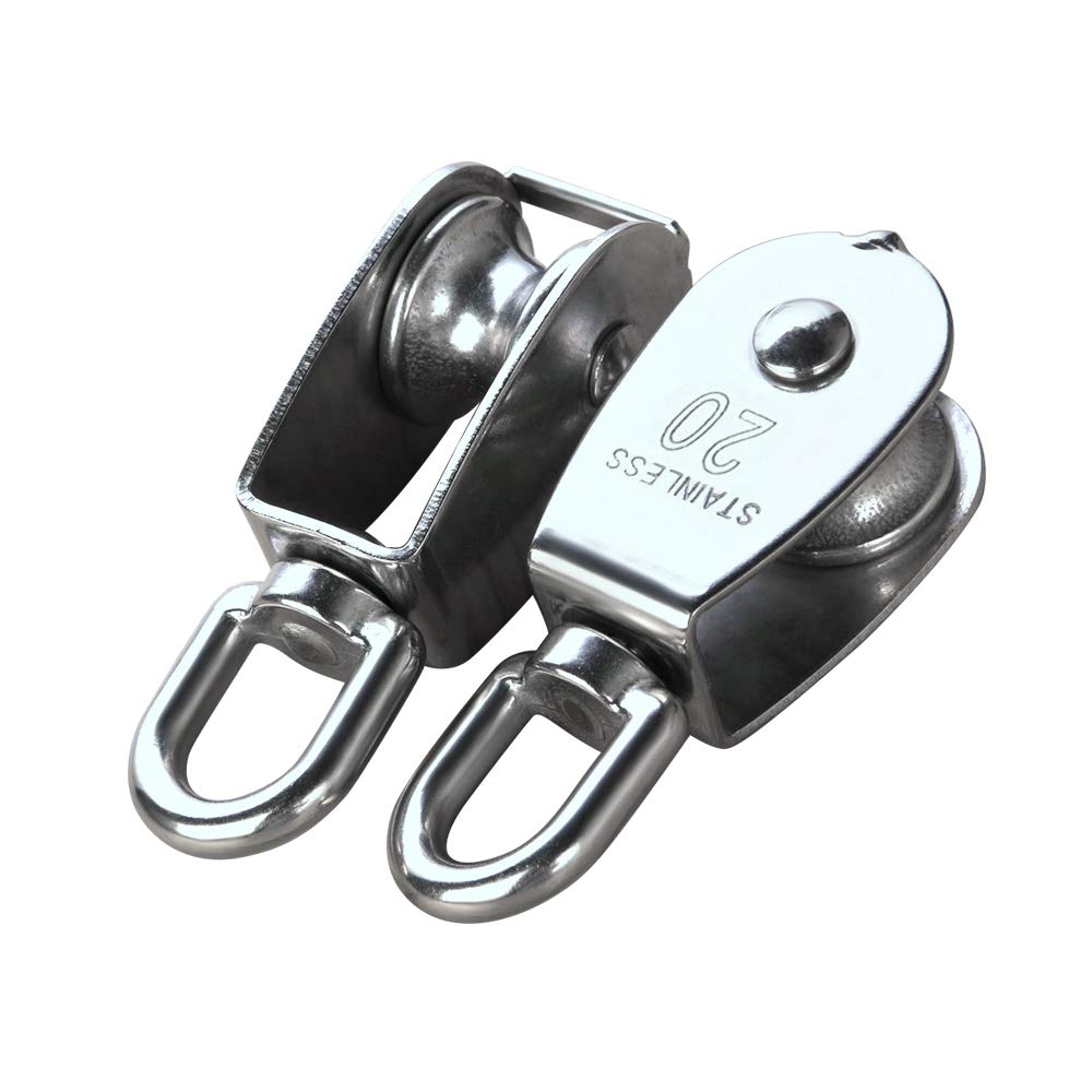 304 Stainless Steel Pulley Block Set M20 M25 M32 Single Wheel Wire Rope 113231