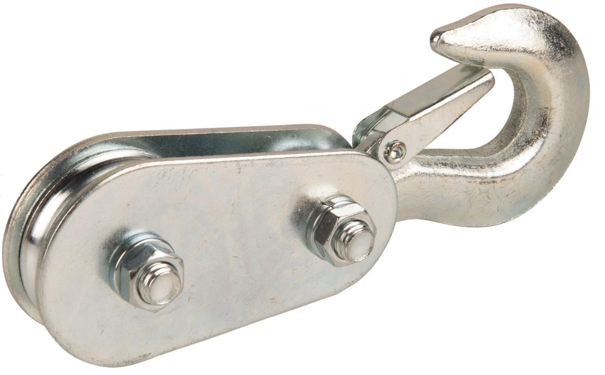 1/4" Heavy Duty Pulley Block with Hook 4000lb Capacity Steel 113234