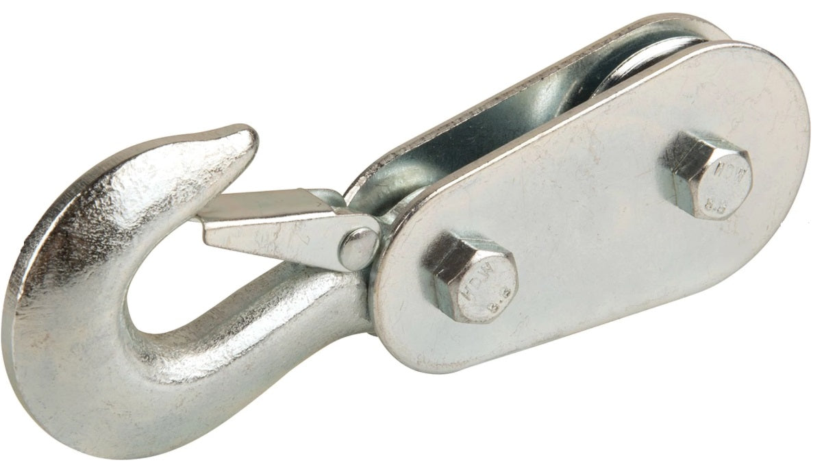 1/4" Heavy Duty Pulley Block with Hook 4000lb Capacity Steel 113234