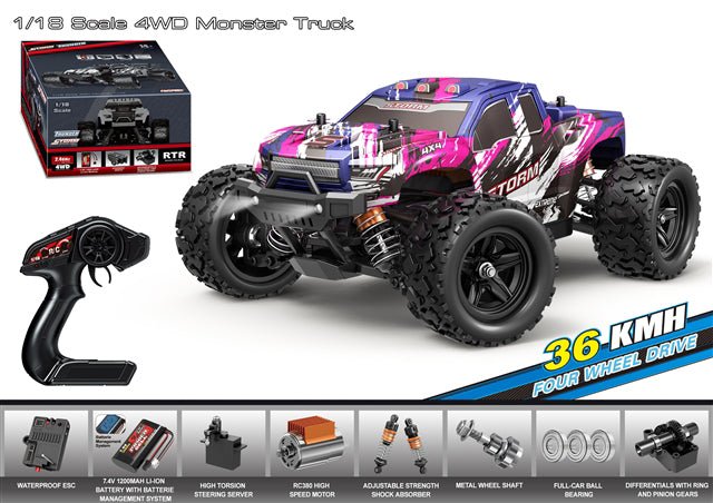 1:18 Scale 4WD High - Speed Remote Control Monster Truck CPS339472 - with | Sold by Uncle Wiener's Wholesale
