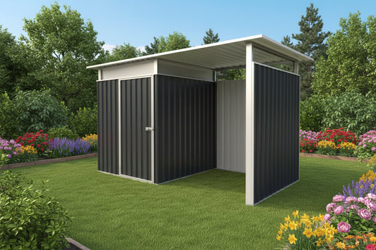 11x6 FT Metal Garden Storage Shed with Reinforced Roof – Weather - Resistant Steel Garage Workshop - with | Sold by Uncle Wiener's Wholesale