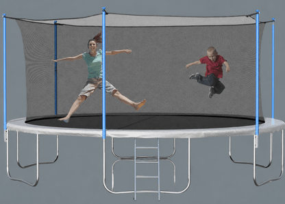 12, 14, 15 Trampolines – Outdoor Family Play Sets with Safety Enclosure & Accessories - General Equipment with 15FT TRAMPOLINE WITH SAFETY NET | Sold by Uncle Wiener's Wholesale