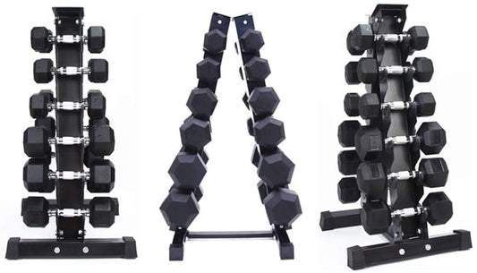 12 Dumbbell Rack Stand – Heavy - Duty Steel Weight Lifting Storage Organizer – Space - Saving Design – Model 698167 - with | Sold by Uncle Wiener's Wholesale