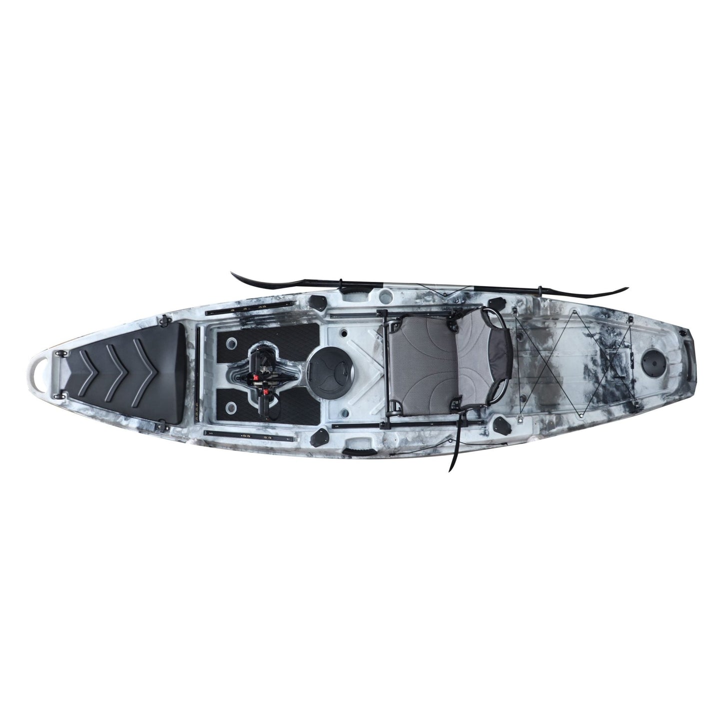 12 FT Pedal Drive Fishing Kayak – Hands - Free Design with Rod Holders & Storage for Lake & River | Model 111417 - with | Sold by Uncle Wiener's Wholesale