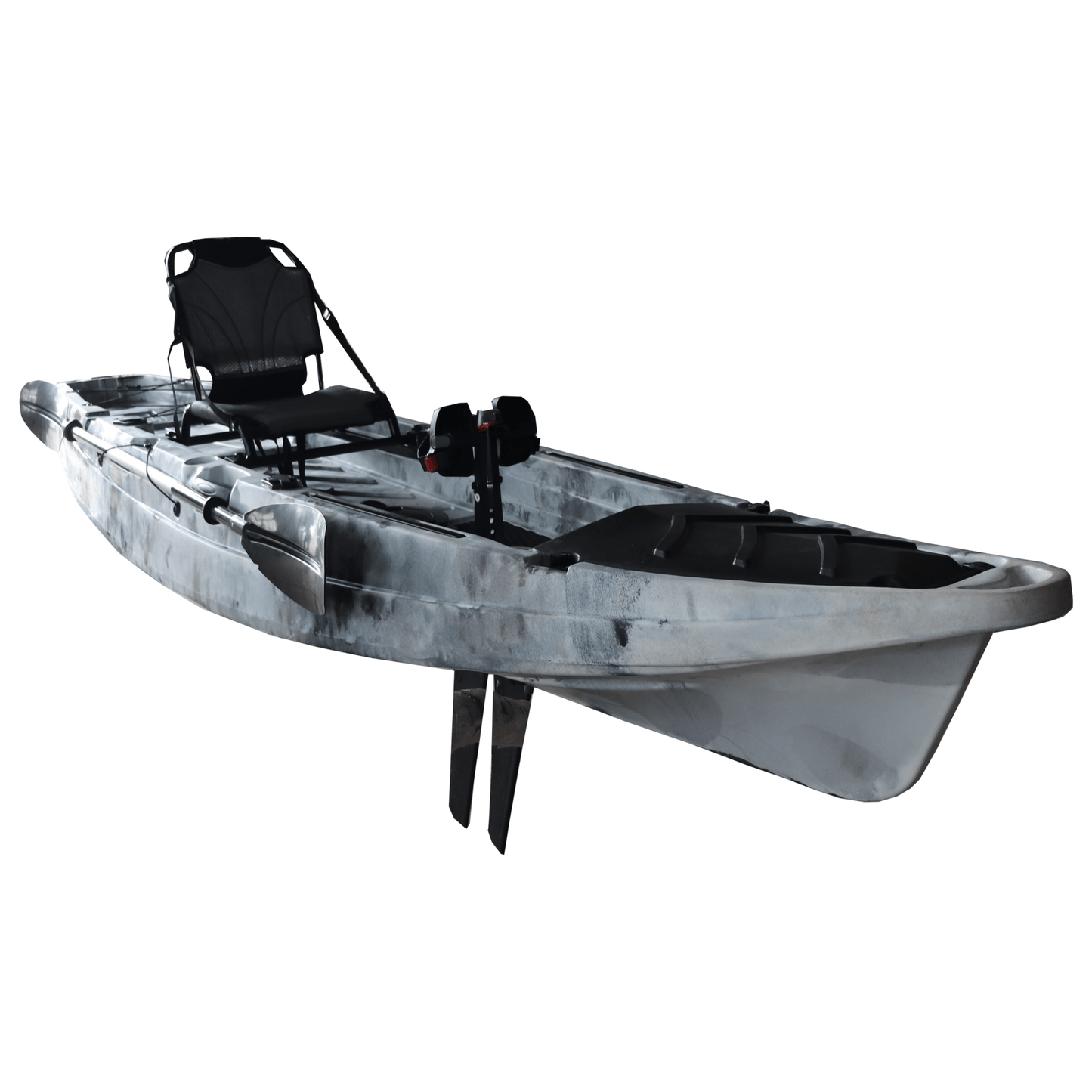 12 FT Pedal Drive Fishing Kayak – Hands - Free Design with Rod Holders & Storage for Lake & River | Model 111417 - with | Sold by Uncle Wiener's Wholesale