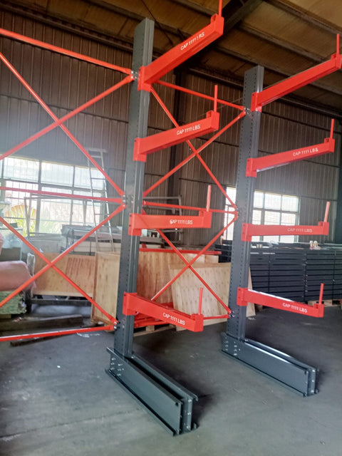 12 Ft Single-Sided Cantilever Rack – 5-Layer Industrial Racking | SBL1 ...