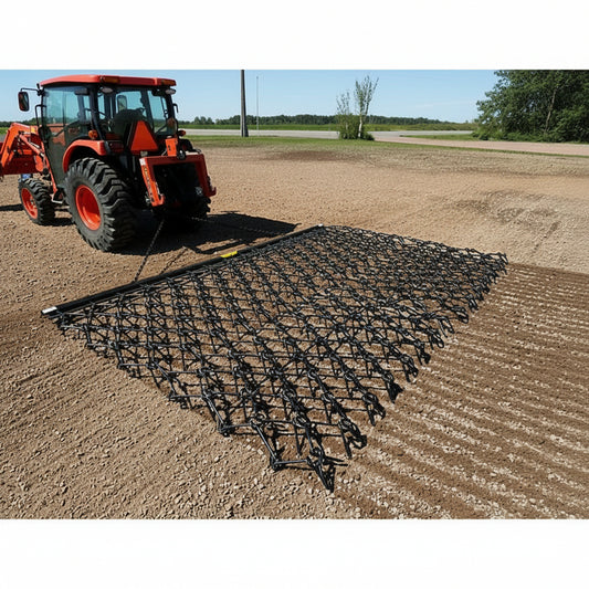 12 FT x 6.5 FT Heavy - Duty Drag Harrow – 1/2" Spikes for Tractor, ATV, UTV & Lawnmower | Model GH12 - with | Sold by Uncle Wiener's Wholesale