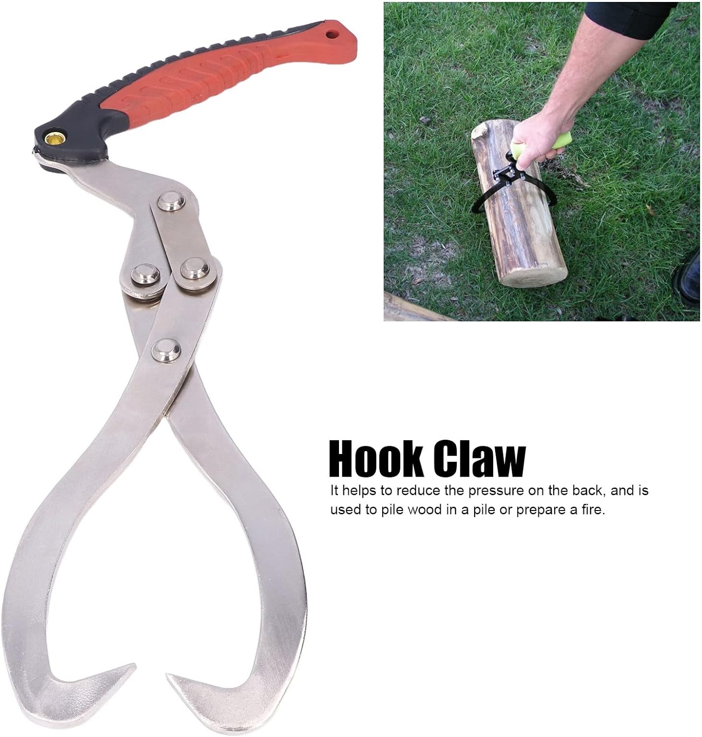 12″ Log Tongs & Grapple Hook – Firewood Lifting Tool S1211 - with | Sold by Uncle Wiener's Wholesale