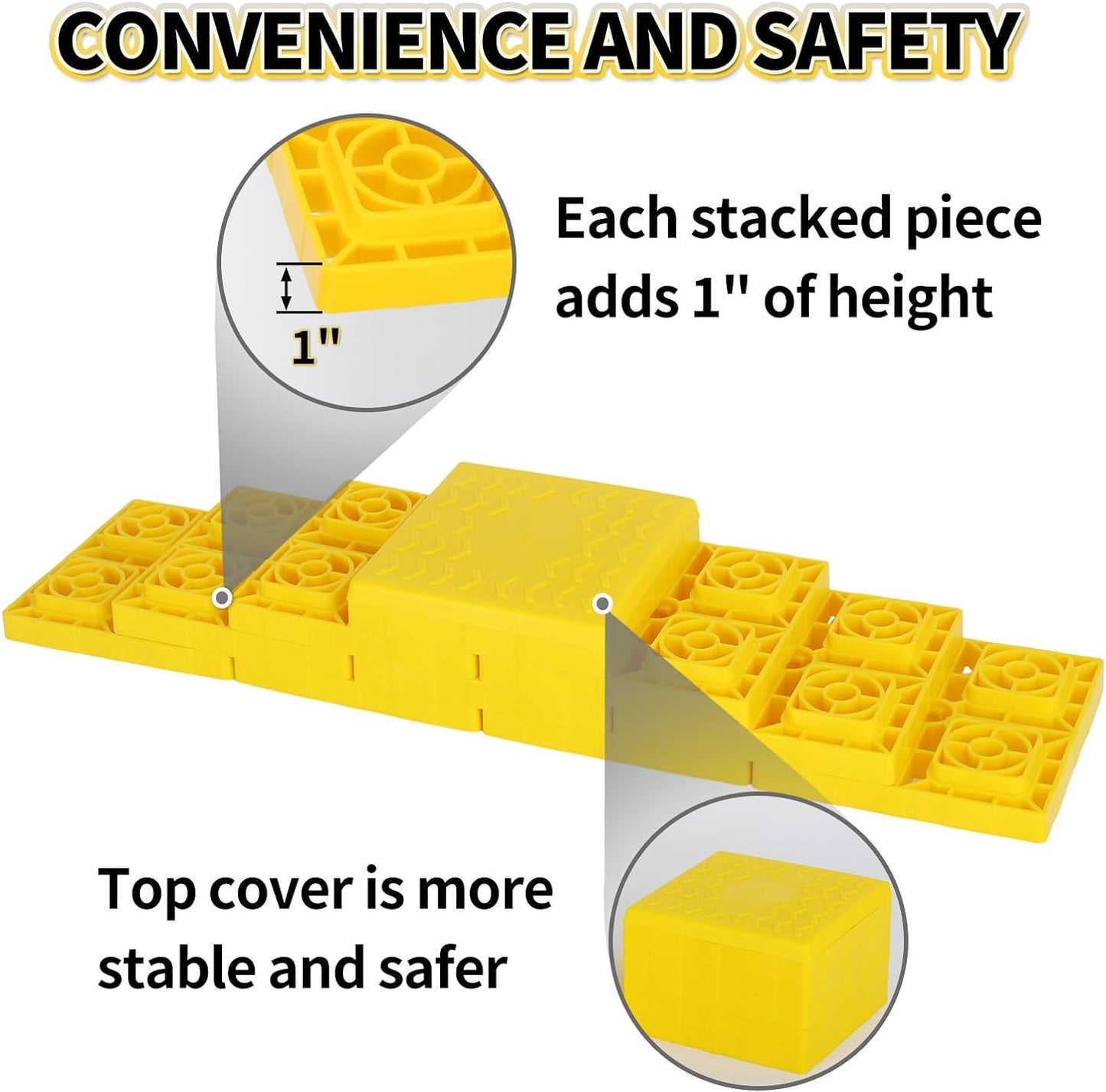 12 - Pack RV Leveling Blocks with Carry Bag – Heavy Duty Camper Trailer Levelers RV12 - with | Sold by Uncle Wiener's Wholesale
