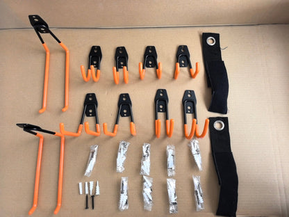 12 - Pack Wall Storage Hanger Set with 2 Extension Cord Straps Heavy - Duty WH0122 - with | Sold by Uncle Wiener's Wholesale