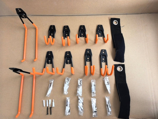 12 - Pack Wall Storage Hanger Set with 2 Extension Cord Straps Heavy - Duty WH0122 - with | Sold by Uncle Wiener's Wholesale