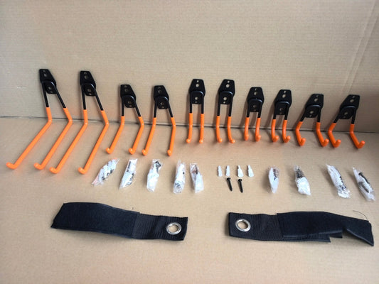 12 - Pack Wall Storage Hanger Set with 2 Extension Cord Straps Heavy - Duty WH0122 - with | Sold by Uncle Wiener's Wholesale