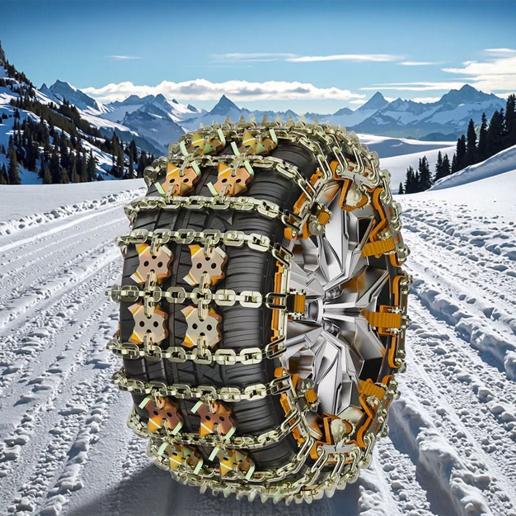 12 Pcs Set Steel Anti Skid Snow Tire Chains Pair Heavy Duty Winter Traction Set 175275 - with | Sold by Uncle Wiener's Wholesale