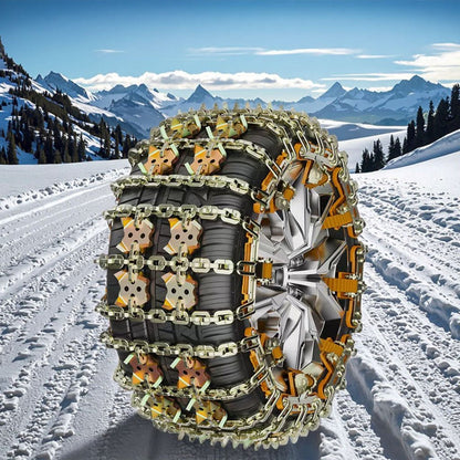 12 Pcs Set Steel Anti Skid Snow Tire Chains Pair Heavy Duty Winter Traction Set 175275 - with | Sold by Uncle Wiener's Wholesale