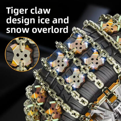 12 Pcs Set Steel Anti Skid Snow Tire Chains Pair Heavy Duty Winter Traction Set 175275 - with | Sold by Uncle Wiener's Wholesale