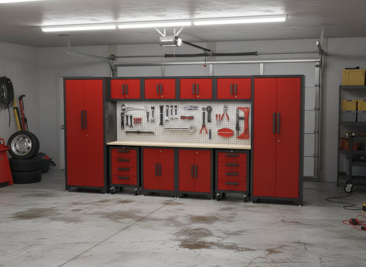12 - Piece Garage Workbench & Tool Box Set | New & Complete KN206222D - with | Sold by Uncle Wiener's Wholesale