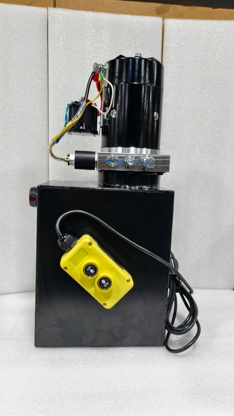 12 Quart 12V Hydraulic Pump – Single Acting Dump Trailer Power Unit | 3200 PSI Max Pressure SAP12123200 - with | Sold by Uncle Wiener's Wholesale