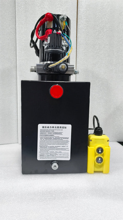 12 Quart 12V Hydraulic Pump – Single Acting Dump Trailer Power Unit | 3200 PSI Max Pressure SAP12123200 - with | Sold by Uncle Wiener's Wholesale