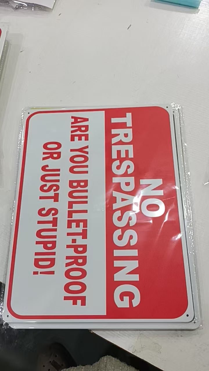 12" x 16" Metal Warning & Novelty Signs Outdoor Tin Wall Signs 91610SET - with Keep Off My Tools | Sold by Uncle Wiener's Wholesale