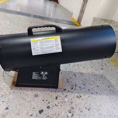 120,000–150,000 BTU Propane Forced Air Torpedo Heater with Hose, Regulator, CSA Approval, Tip-Over Protection & Continuous Spark Ignition ZBG150A - with | Sold by Uncle Wiener's Wholesale