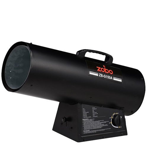 120,000–150,000 BTU Propane Forced Air Torpedo Heater with Hose, Regulator, CSA Approval, Tip-Over Protection & Continuous Spark Ignition ZBG150A - with | Sold by Uncle Wiener's Wholesale