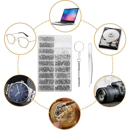 1200pcs Eyeglass Glasses Repair Screw and Nose Pad Kit FS010946 - with | Sold by Uncle Wiener's Wholesale