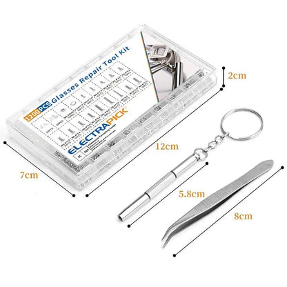 1200pcs Eyeglass Glasses Repair Screw and Nose Pad Kit FS010946 - with | Sold by Uncle Wiener's Wholesale