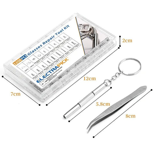 1200pcs Eyeglass Glasses Repair Screw and Nose Pad Kit FS010946 - with | Sold by Uncle Wiener's Wholesale