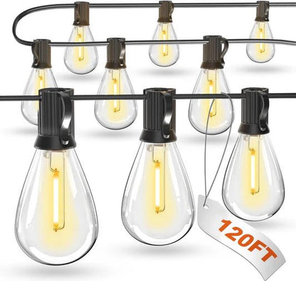 120FT Commercial Outdoor Edison String Lights – 32 S11 Shatterproof Bulbs 2700K – JXED120 - with | Sold by Uncle Wiener's Wholesale