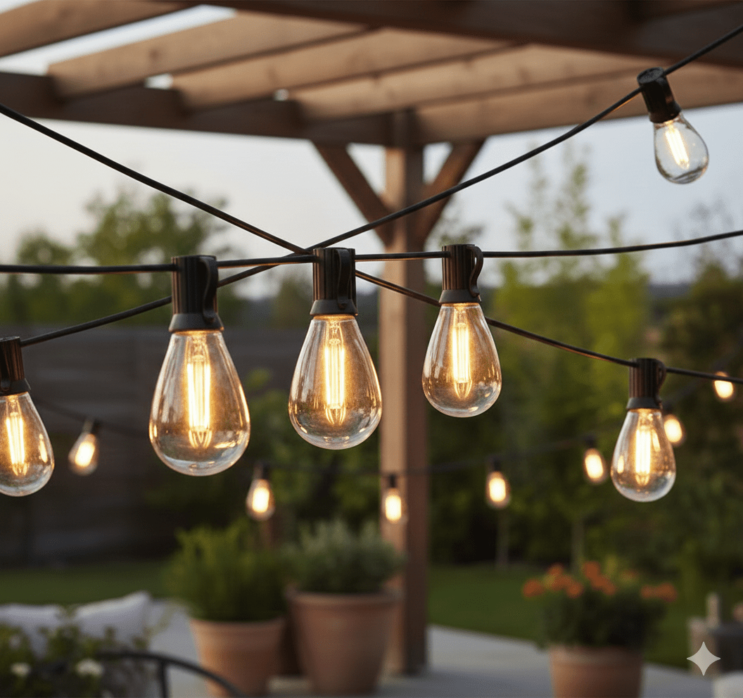 120FT Commercial Outdoor Edison String Lights – 32 S11 Shatterproof Bulbs 2700K – JXED120 - with | Sold by Uncle Wiener's Wholesale