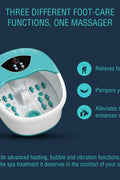5-in-1 foot spa bath massager with digital controls and bubbles
Heated foot soak tub with removable massage rollers and splash guard
Acupressure rollers in foot spa for pain relief
Foot bath with bubbles, vibration and heating display
Foot spa for home use with heat and massage therapy