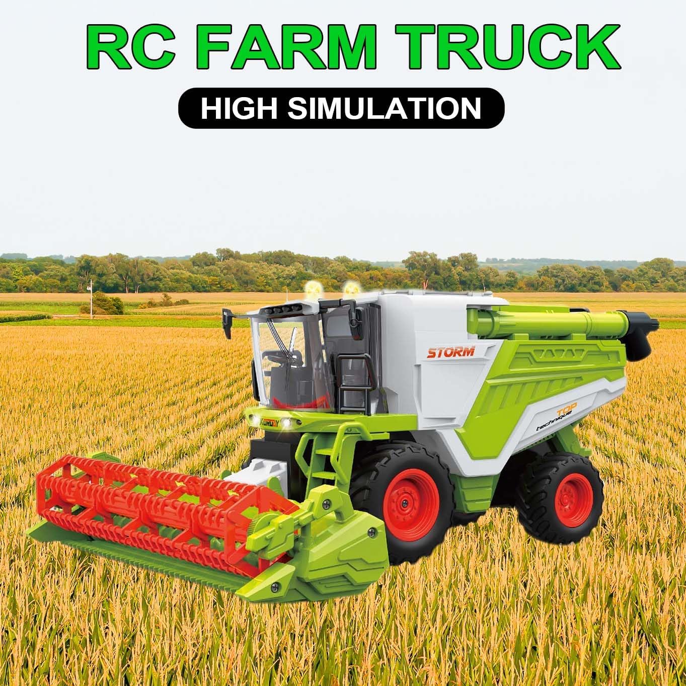 1:24 RC Combine Wheat Harvester – 6 - Channel 2.4GHz Remote Control Farm Vehicle 712933 - with | Sold by Uncle Wiener's Wholesale
