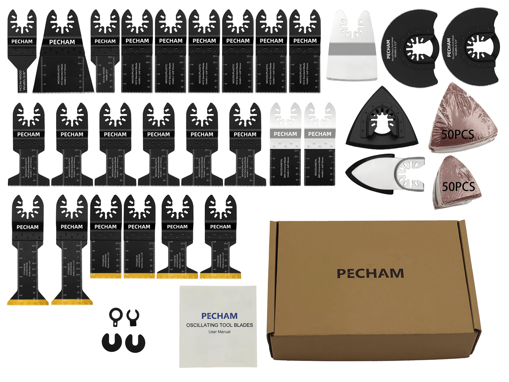 128 - Piece Universal Oscillating Tool Blade & Sanding Kit – Fits Most Multi - Tools OSB128P4 - with | Sold by Uncle Wiener's Wholesale